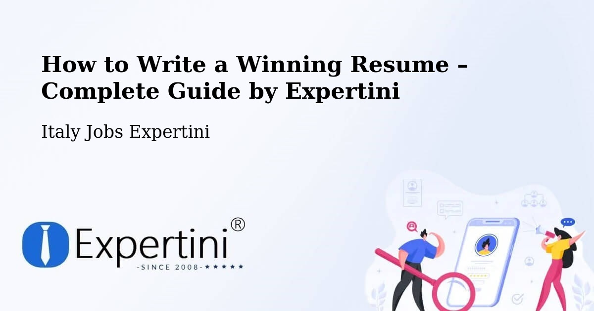 Resume Writing Guide for Job Seekers – Chiauci - Chiauci, Italy Jobs Expertini